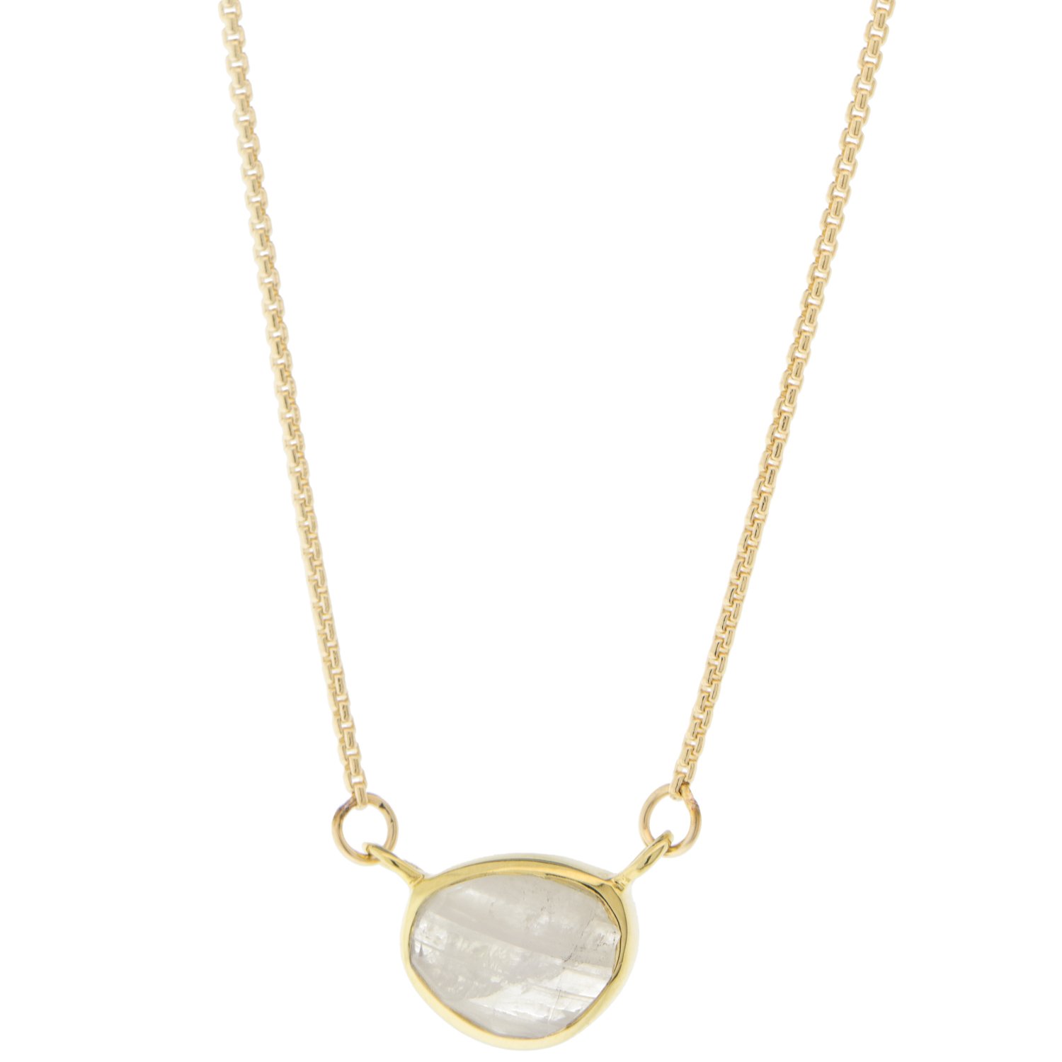 Lulu: Taran necklace in 14K gold fill with moonstone