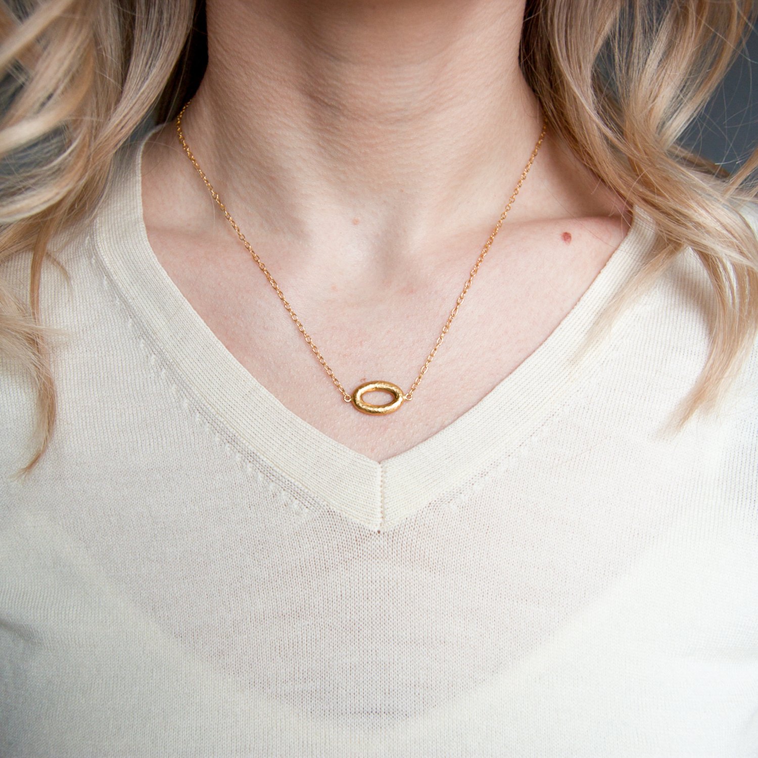 Gurhan: Necklace, Galahad, 24k Gold, Small Oval Link Chain, 22k Gold.