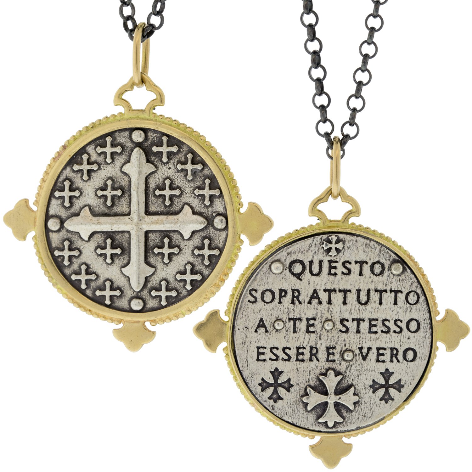 gold and silver charm by jewelry designer erica molinari