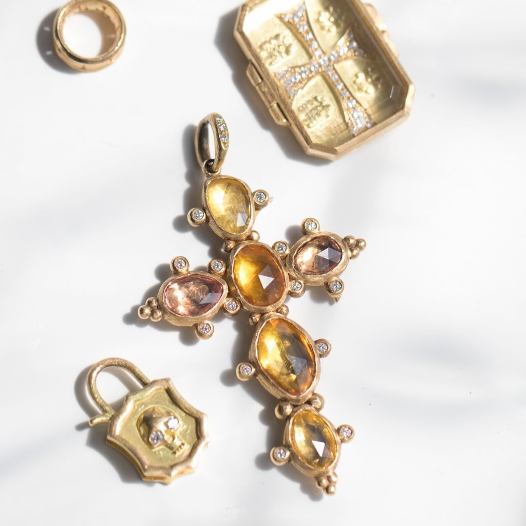 Gold charms by Erica Molinari