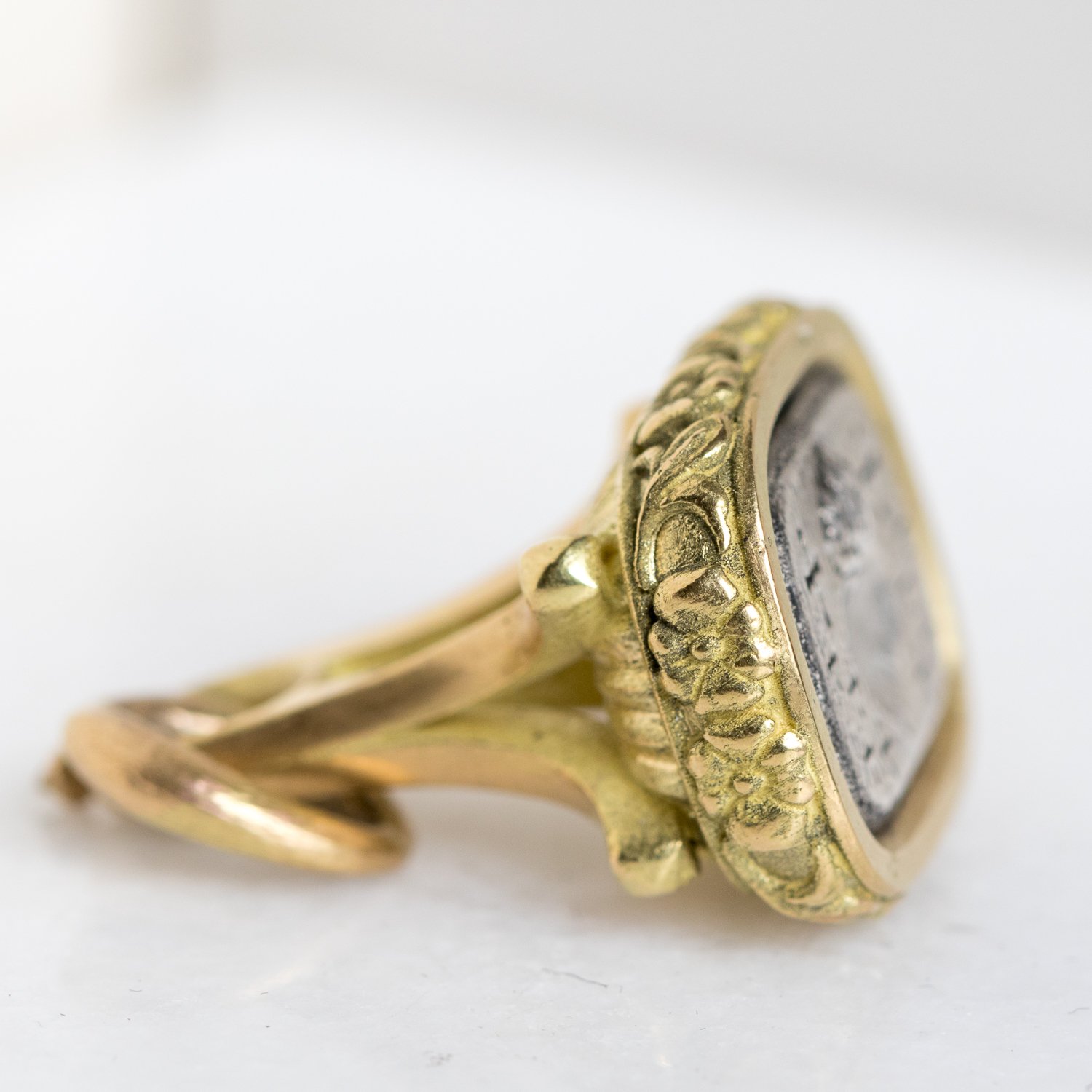 Erica Molinari Trunk Show: 18k wax fob w ss sacred heart seal