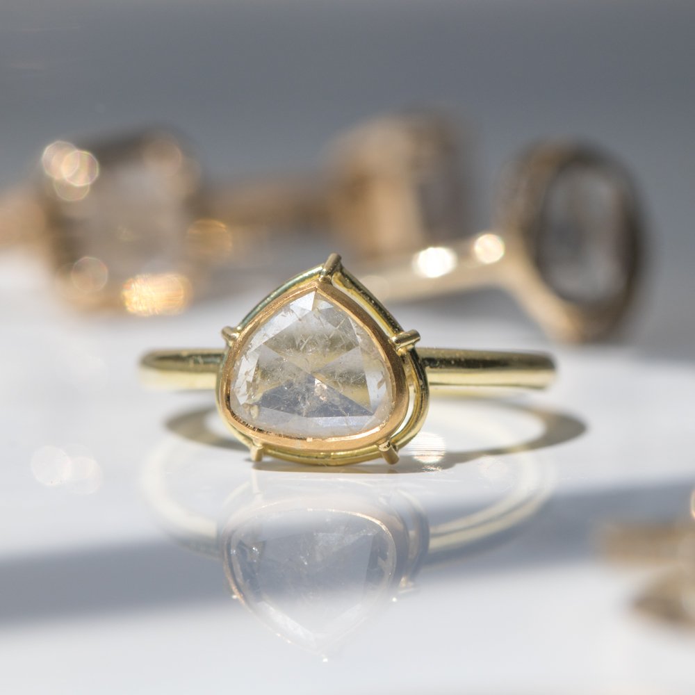 Rose Cut Diamond Engagement Ring by Tura Sugden at NEWTWIST