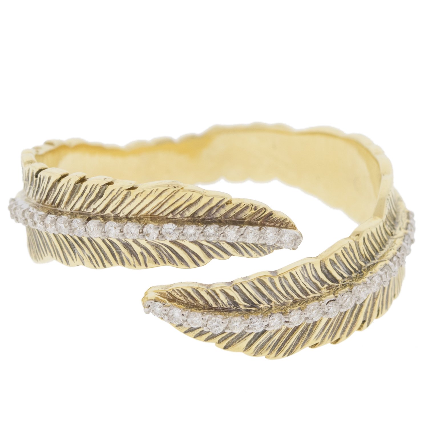 gold ring with diamonds by jewelry designer kismet