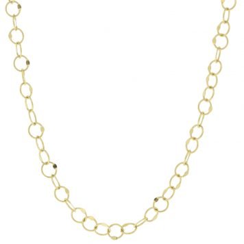 gold necklace by jewelry designer jude frances