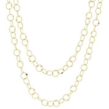 gold necklace by jewelry designer jude frances