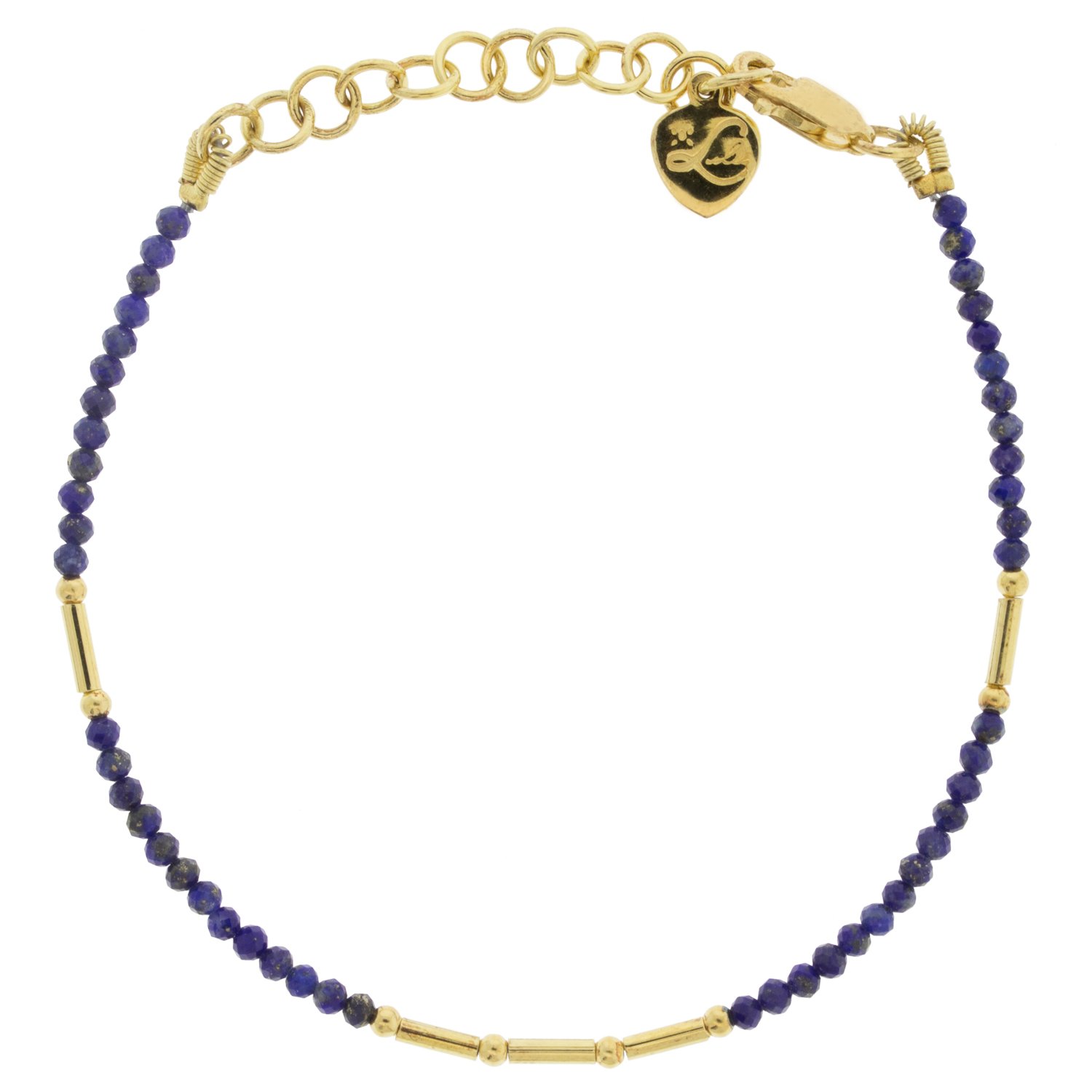 Lulu: Copley bracelet in 14k gold fill with lapis