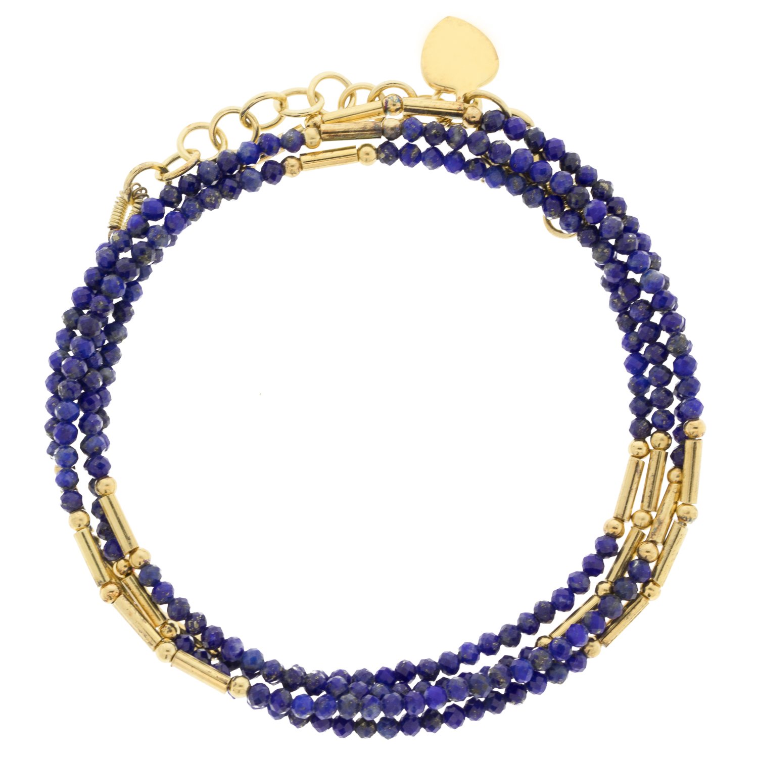 Lulu: Canyon bracelet in 14k gold fill with lapis