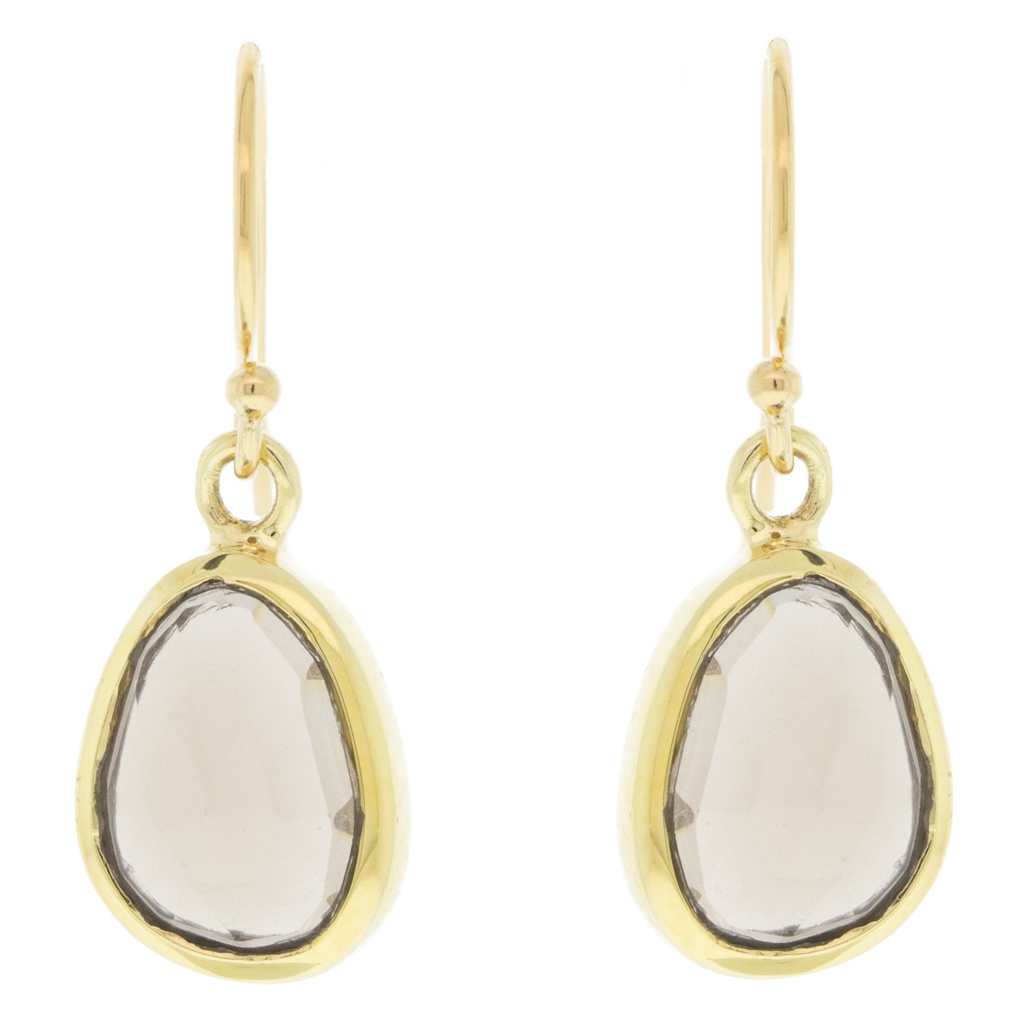 Lulu: Finn earring w/ asymmetrical Smokey Quartz