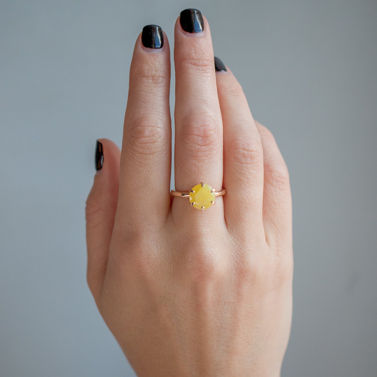 Melissa Joy Manning: 14K gold smithsonite princess ring