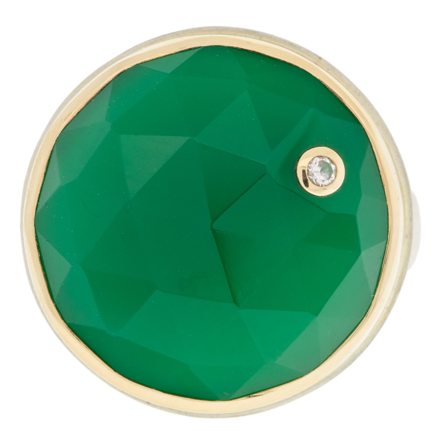 gold and silver ring with diamond by jewelry designer jamie joseph