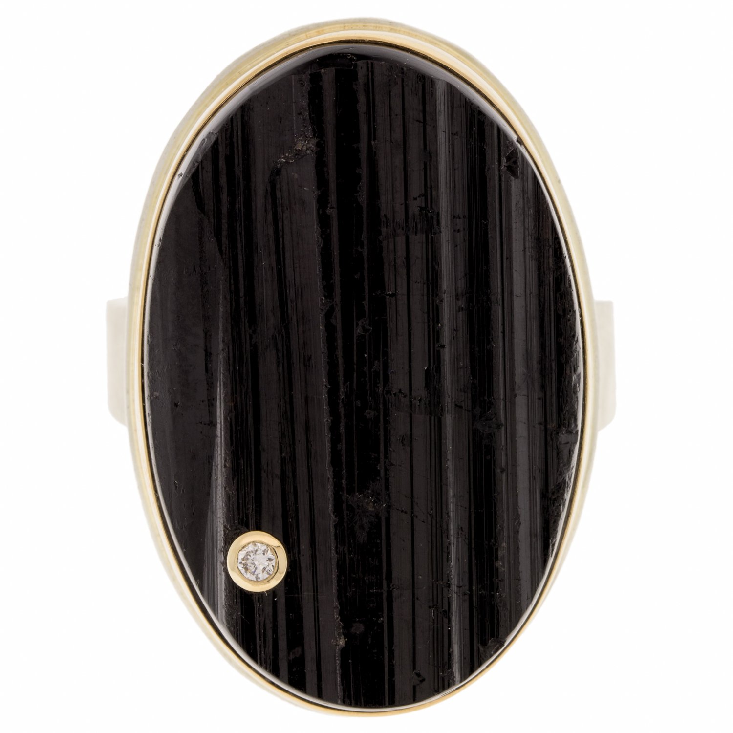 gold and silver ring with tourmaline by jewelry designer jamie joseph