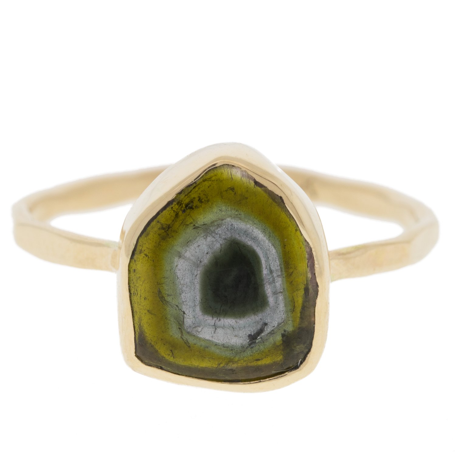 gold ring with tourmaline by jewelry designer melissa joy manning