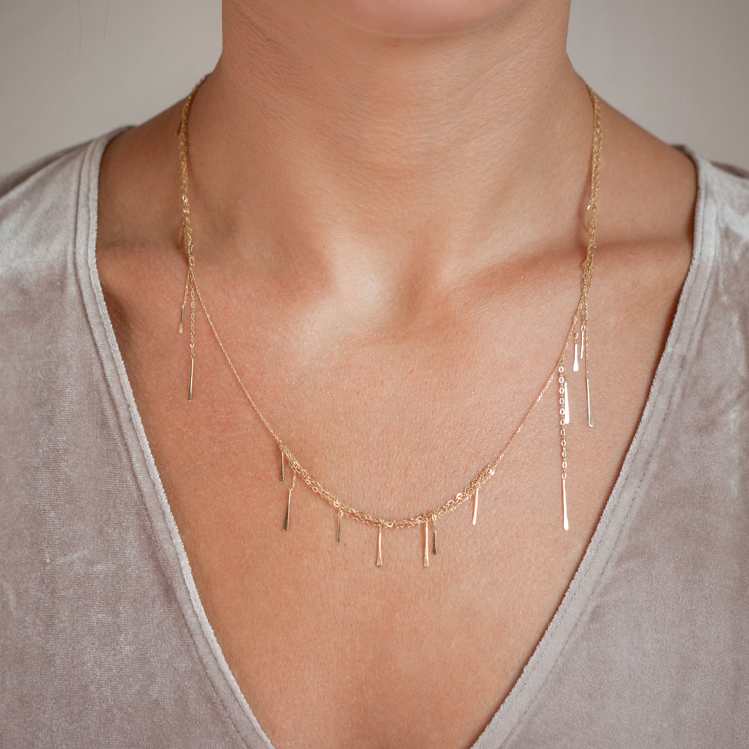 Sweet Pea: Necklace, Sycamore Bars Chain, 18K gold, 22 in length