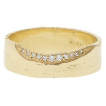 Misa Jewelry: 14k Women's 6mm White Diamond Trail ring with white round brilliant diamonds .068cts(>size 9  $2870)