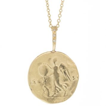 gold necklace by jewelry designer robin haley