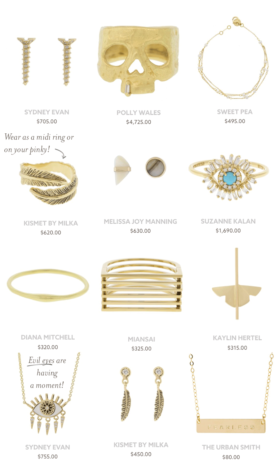 On trend jewelry gift guide at NEWTWIST