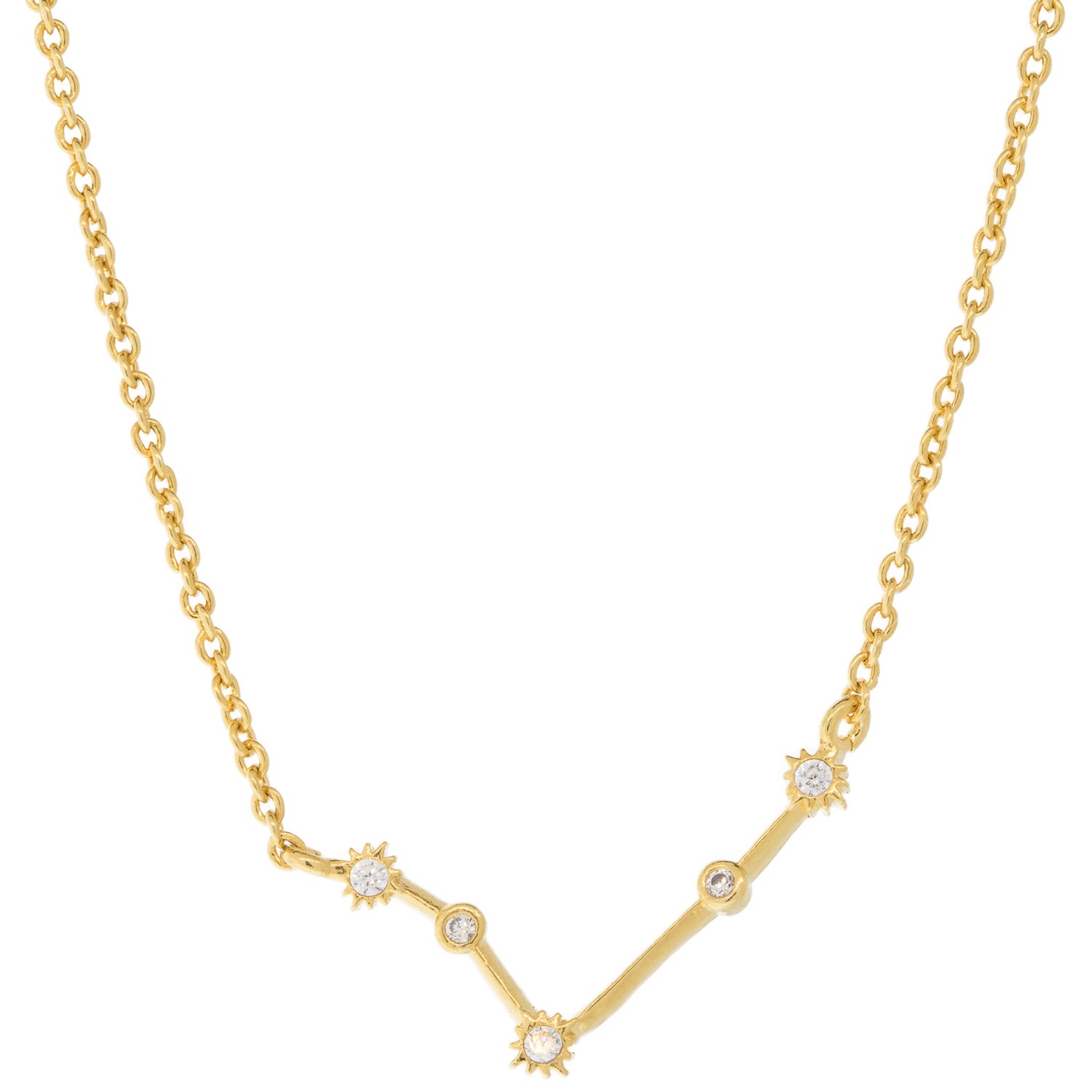 Tai: Gold simple chain necklace with Aries constellation