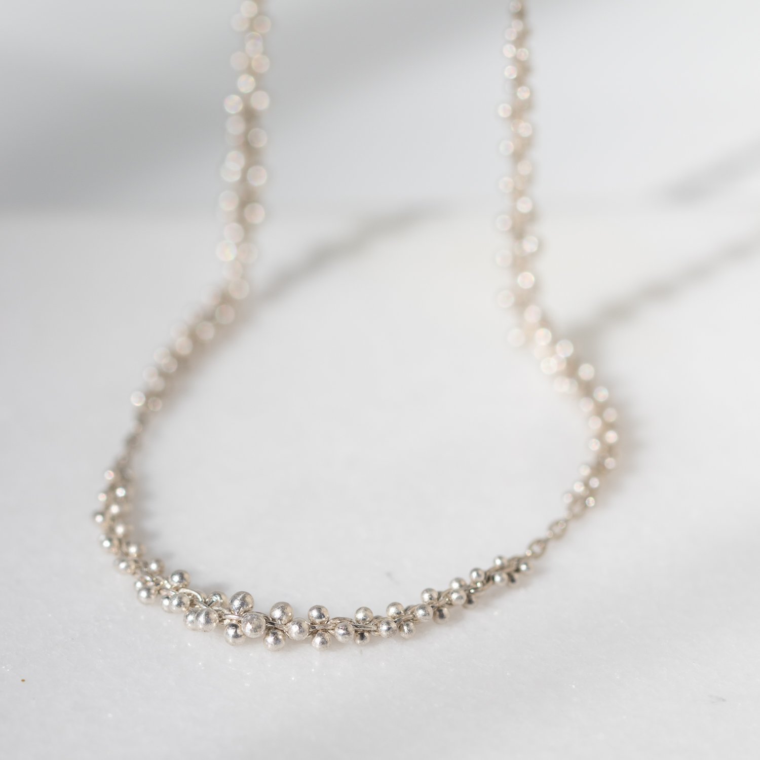 SILVER LUXE CLUSTER NECKLACE by Ten Thousand Things at NEWTWIST