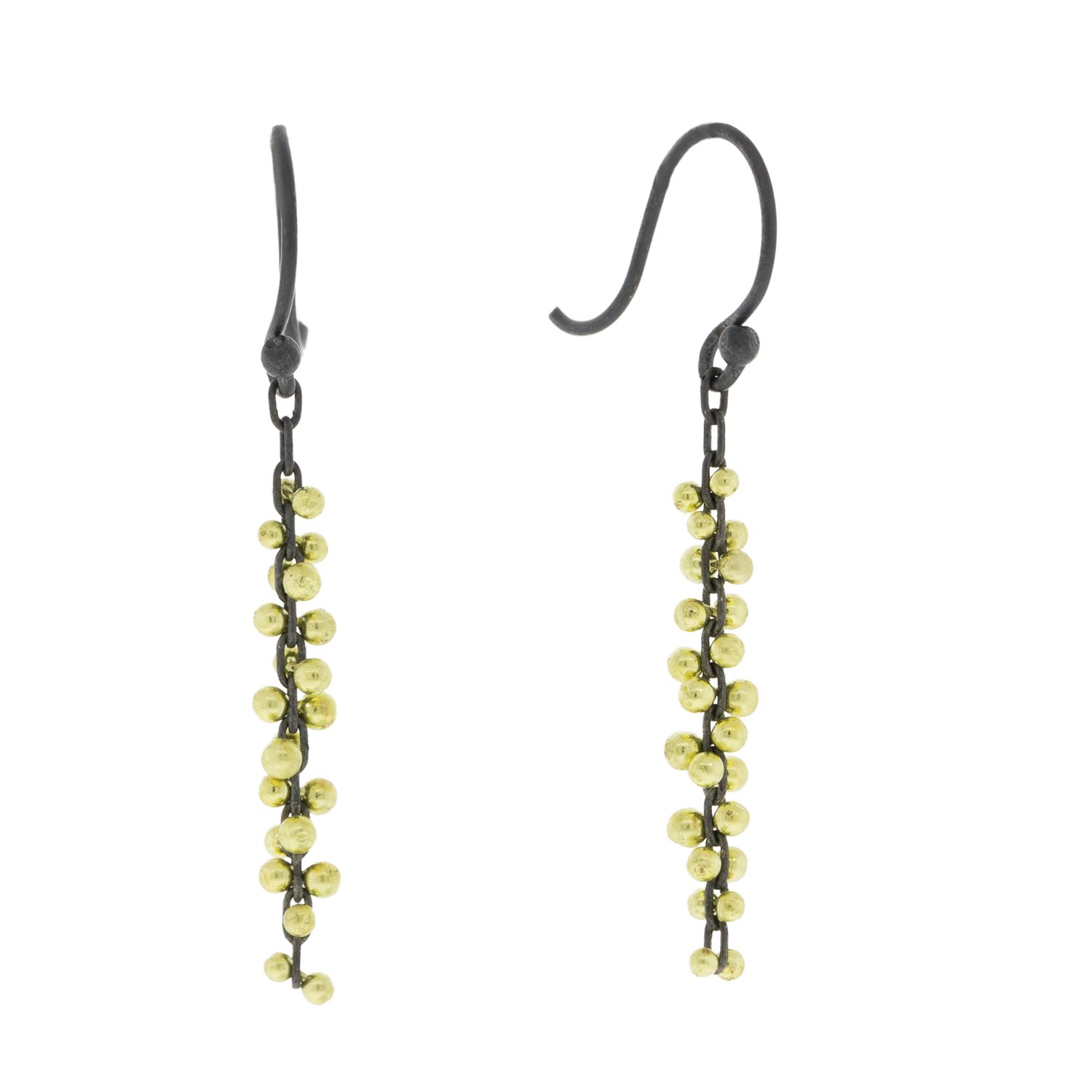 Ten Thousand Things: Earrings, Beaded Short Cluster, 18K Gold.