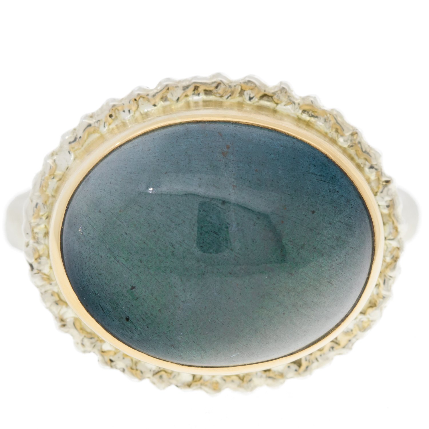 Jamie Joseph: Oval Moss Aquamarine Ring