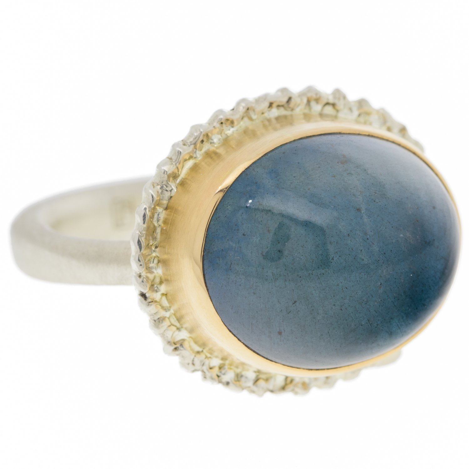 Jamie Joseph: Oval Moss Aquamarine Ring