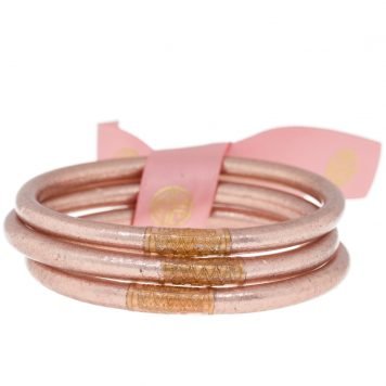 BuDhaGirl:  All Weather Rose Gold Bangles Serenity Prayer set of 3