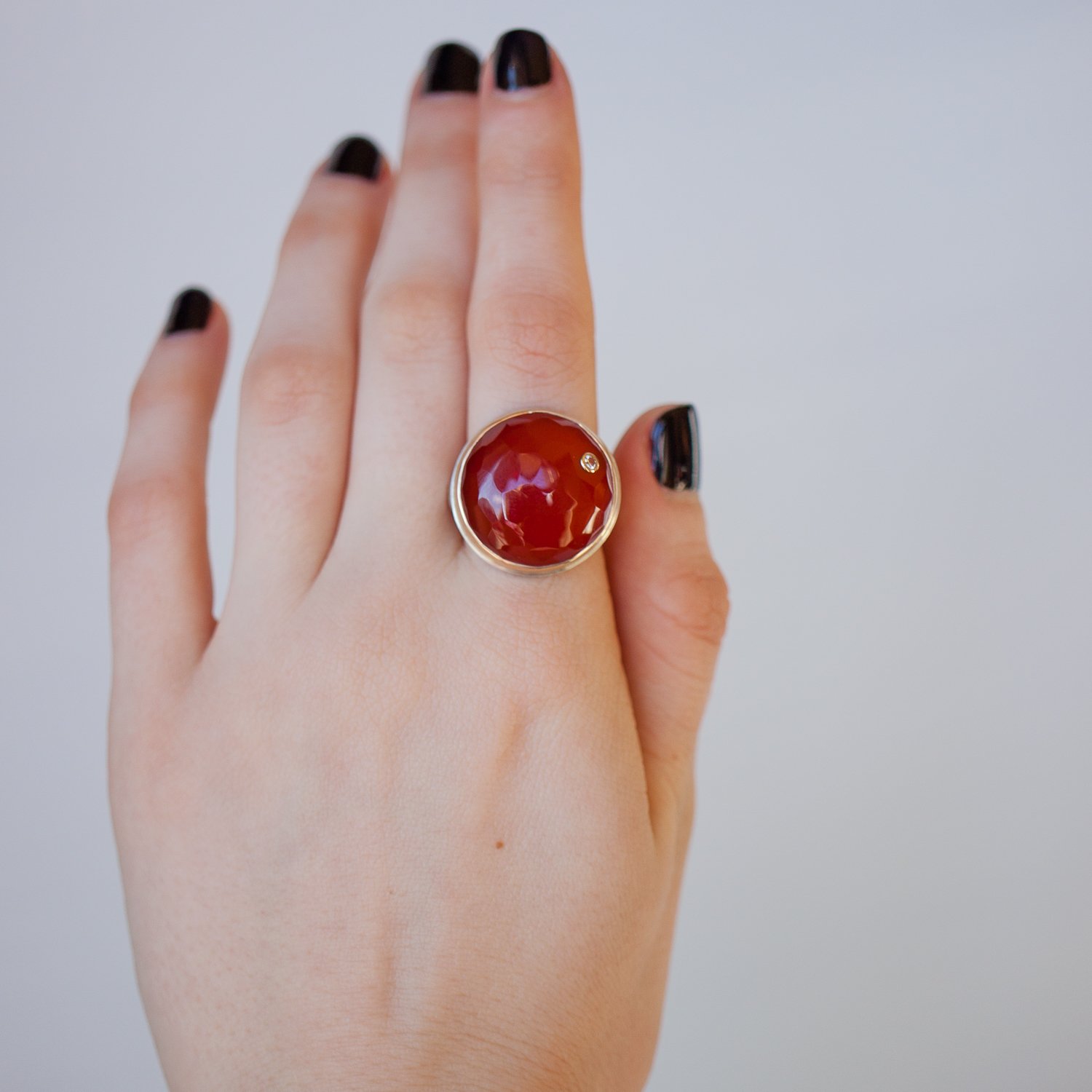 Jamie Joseph Trunk Show: Round Carnelian Ring sz. 7.25
