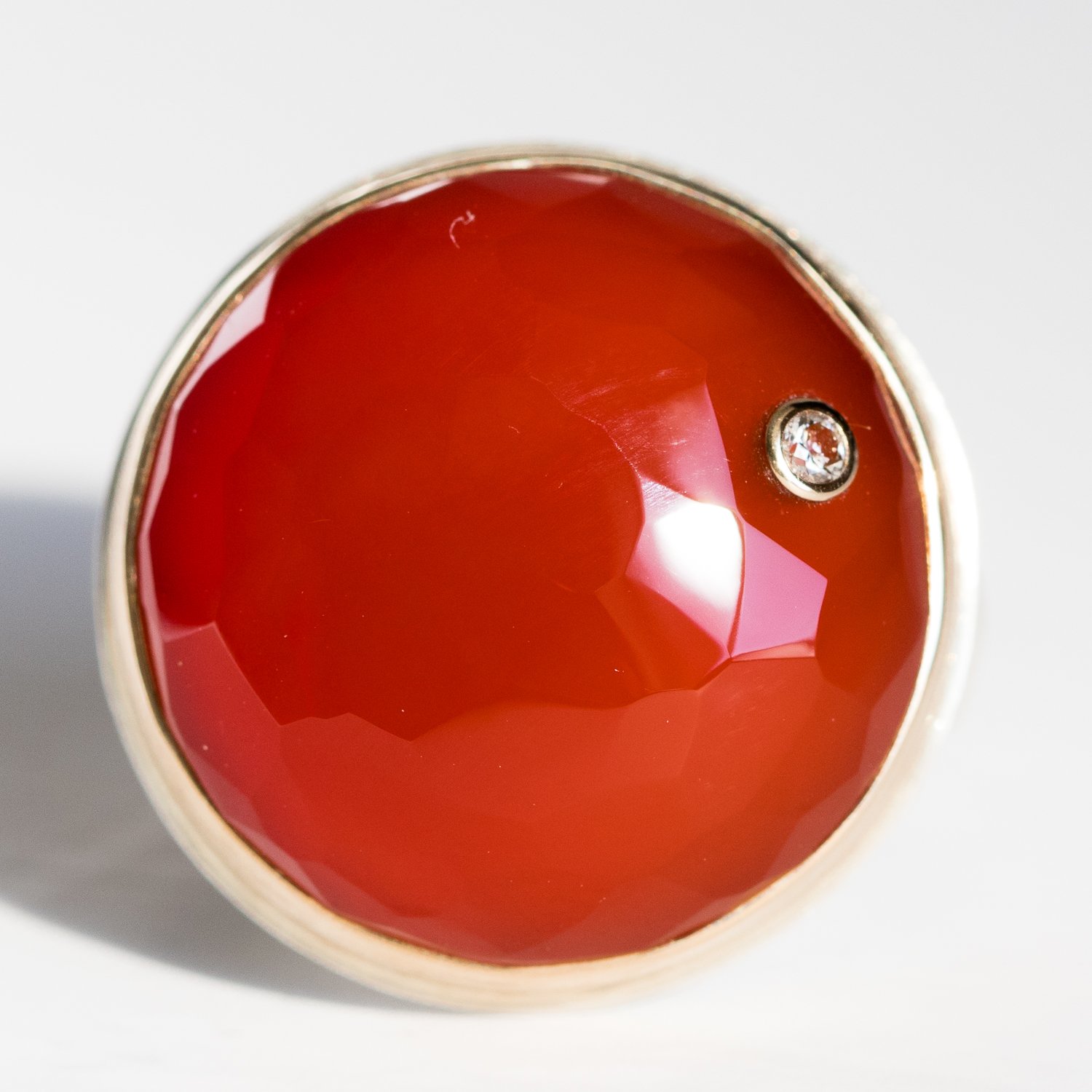 Jamie Joseph Trunk Show: Round Carnelian Ring sz. 7.25