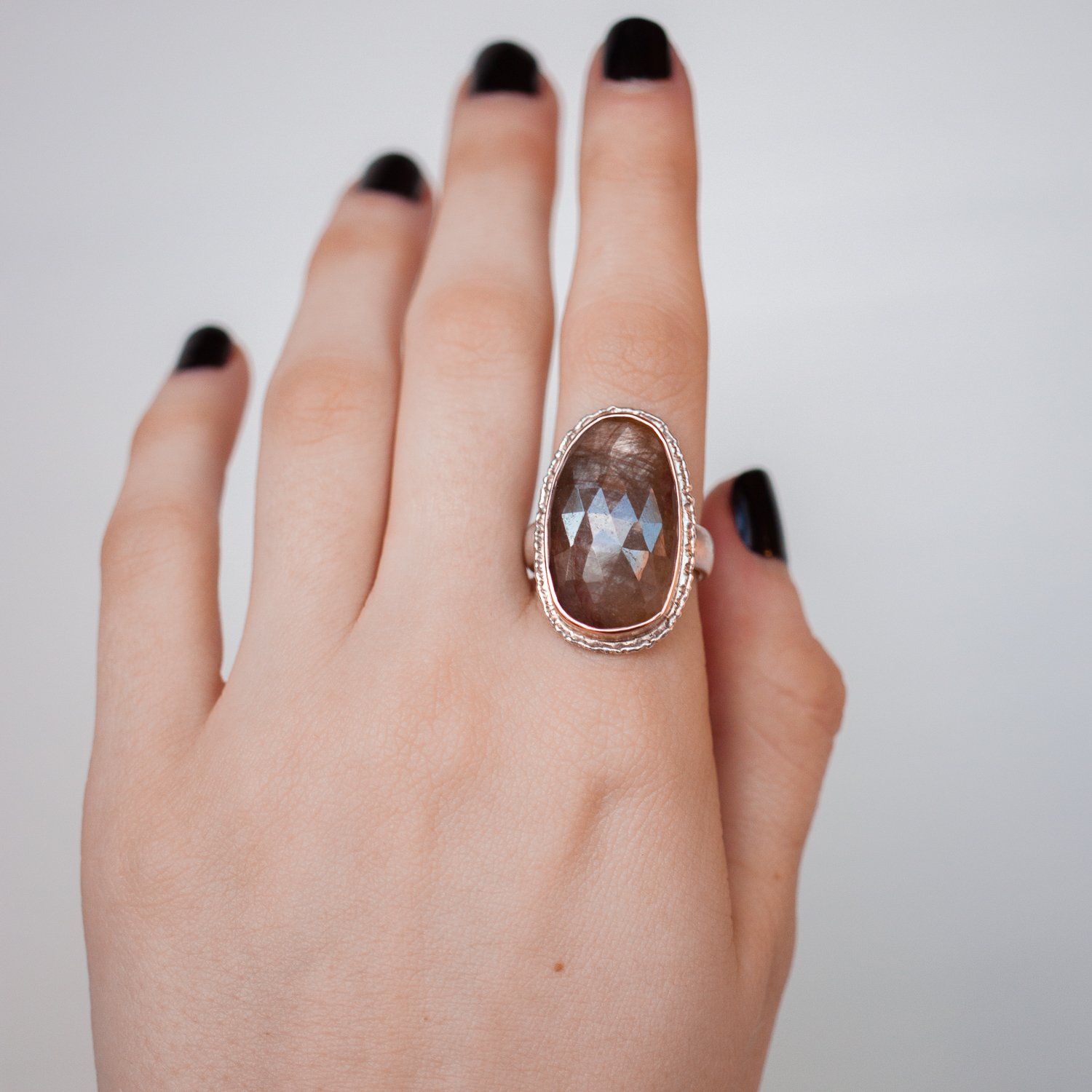 Jamie Joseph Trunk Show: Brown Sapphire Ring sz. 7.25