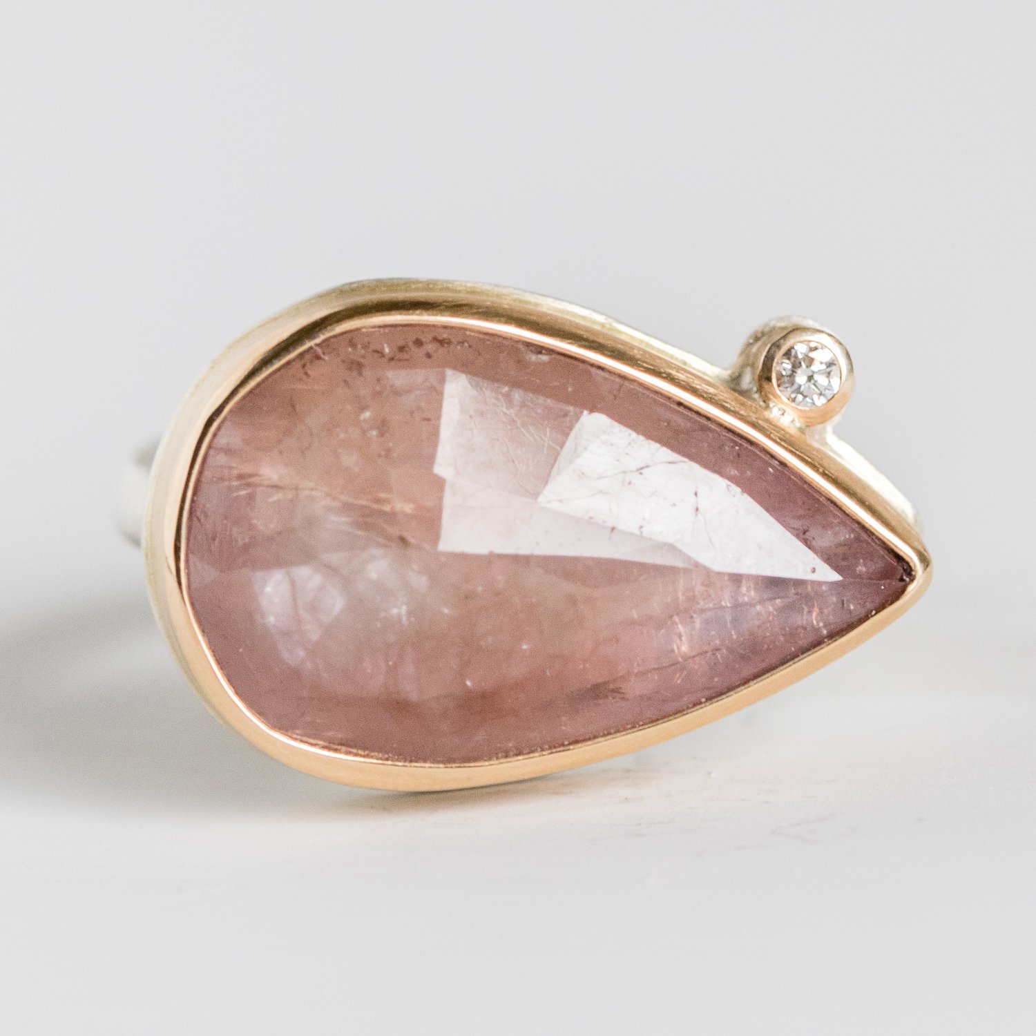 Jamie Joseph Trunk Show: Horizontal Teardrop Pink Sapphire sz. 6.75