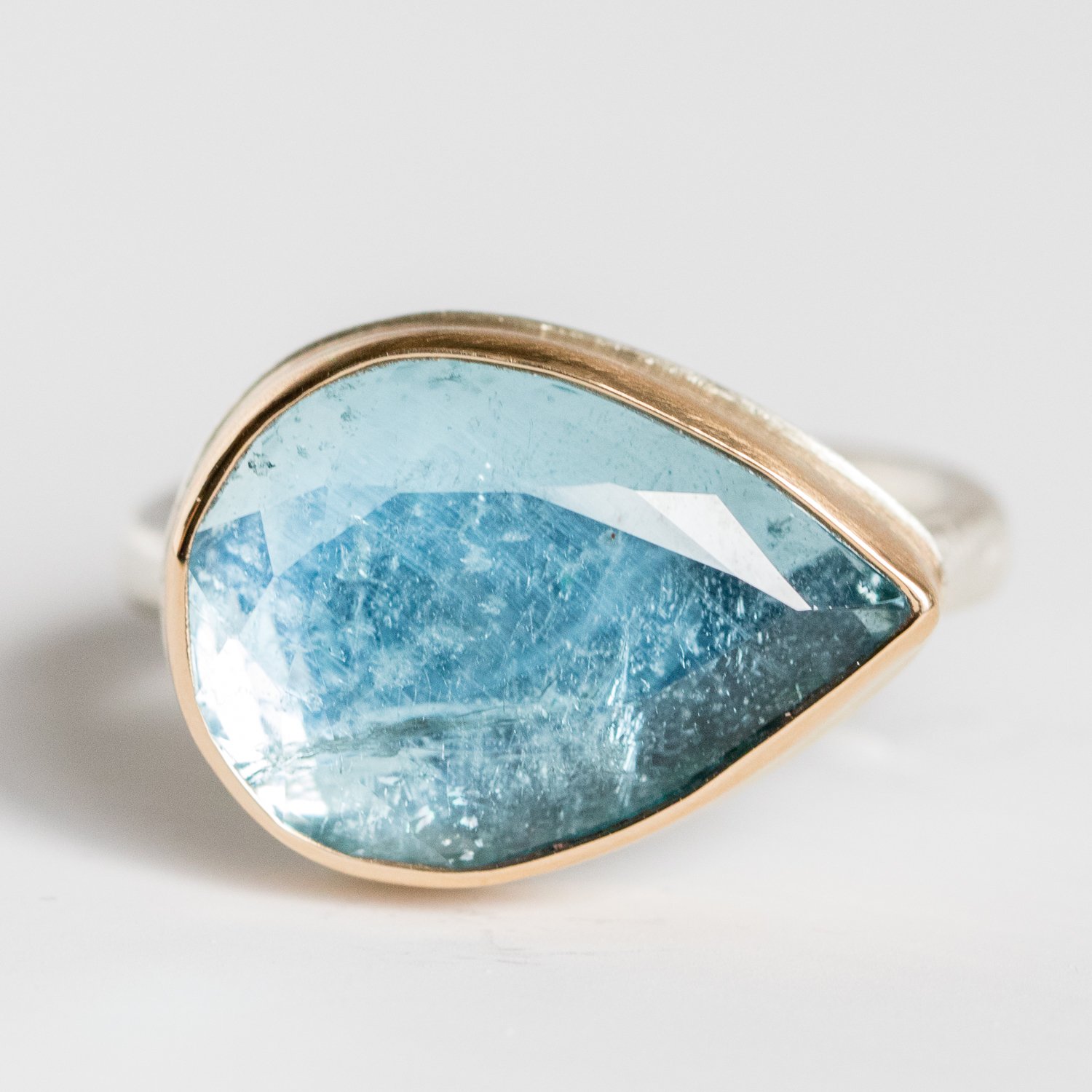 Jamie Joseph Trunk Show: Horizontal Teardrop Aquamarine sz. 7.25