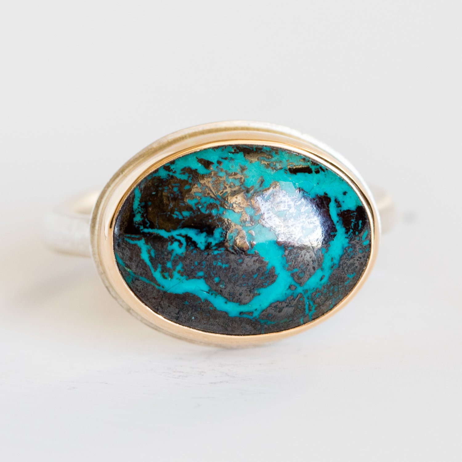Jamie Joseph Trunk Show: Shattuckite oval ring sz 7.75