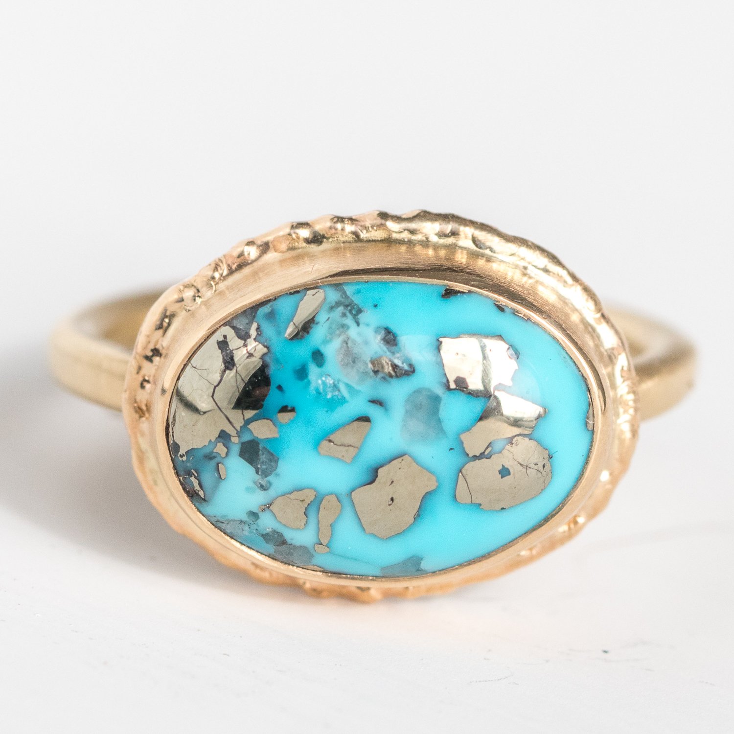 Jamie Joseph Trunk Show: 14K Persian Turquoise sz. 7