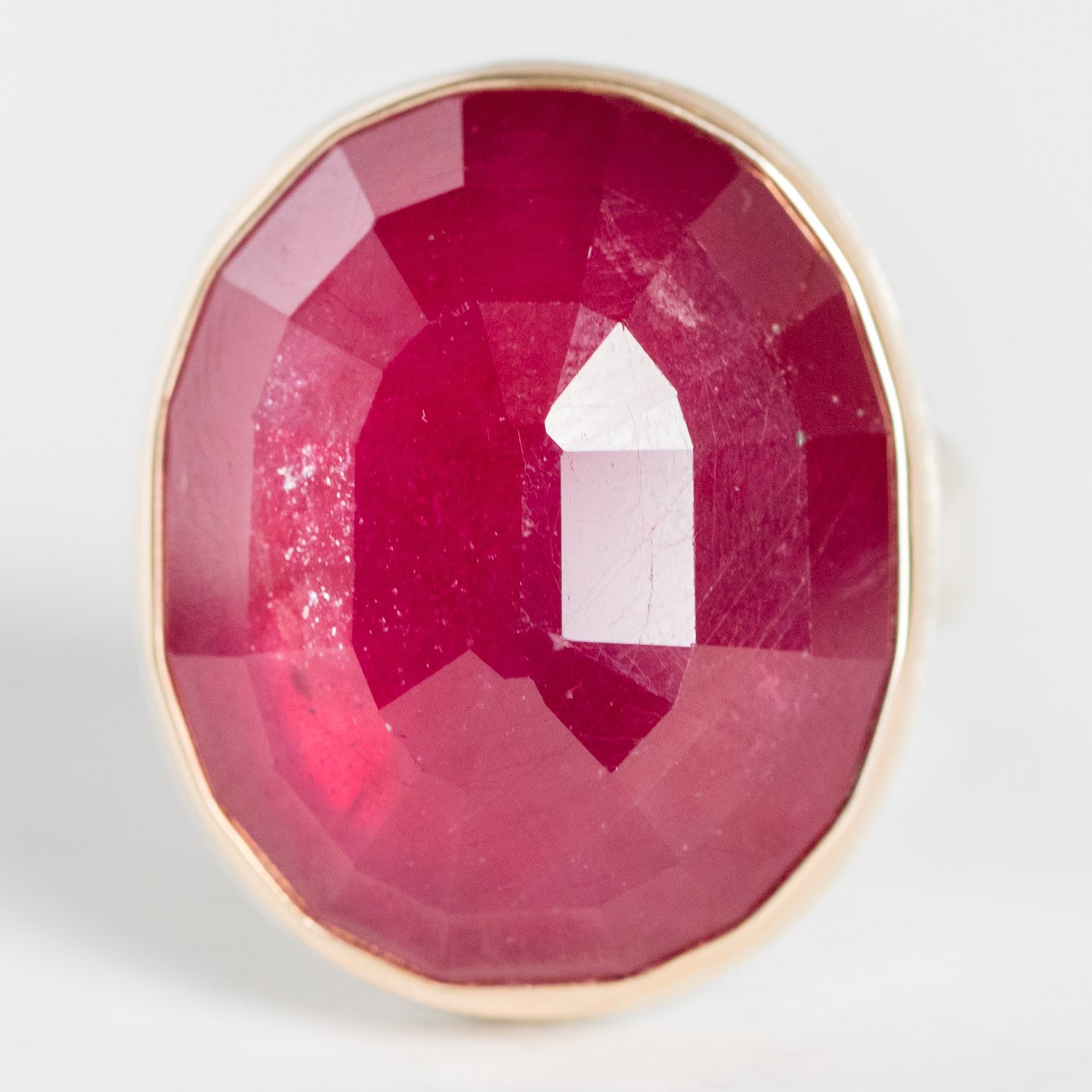 Jamie Joseph Trunk Show: African Ruby Large Faceted Oval sz. 7.5