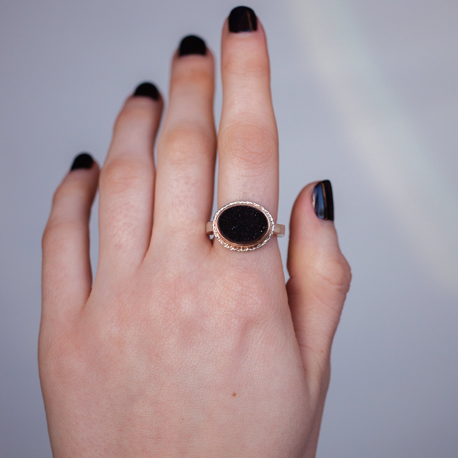 Jamie Joseph Trunk Show: Brazilian Black Drusy Ring sz. 6.5