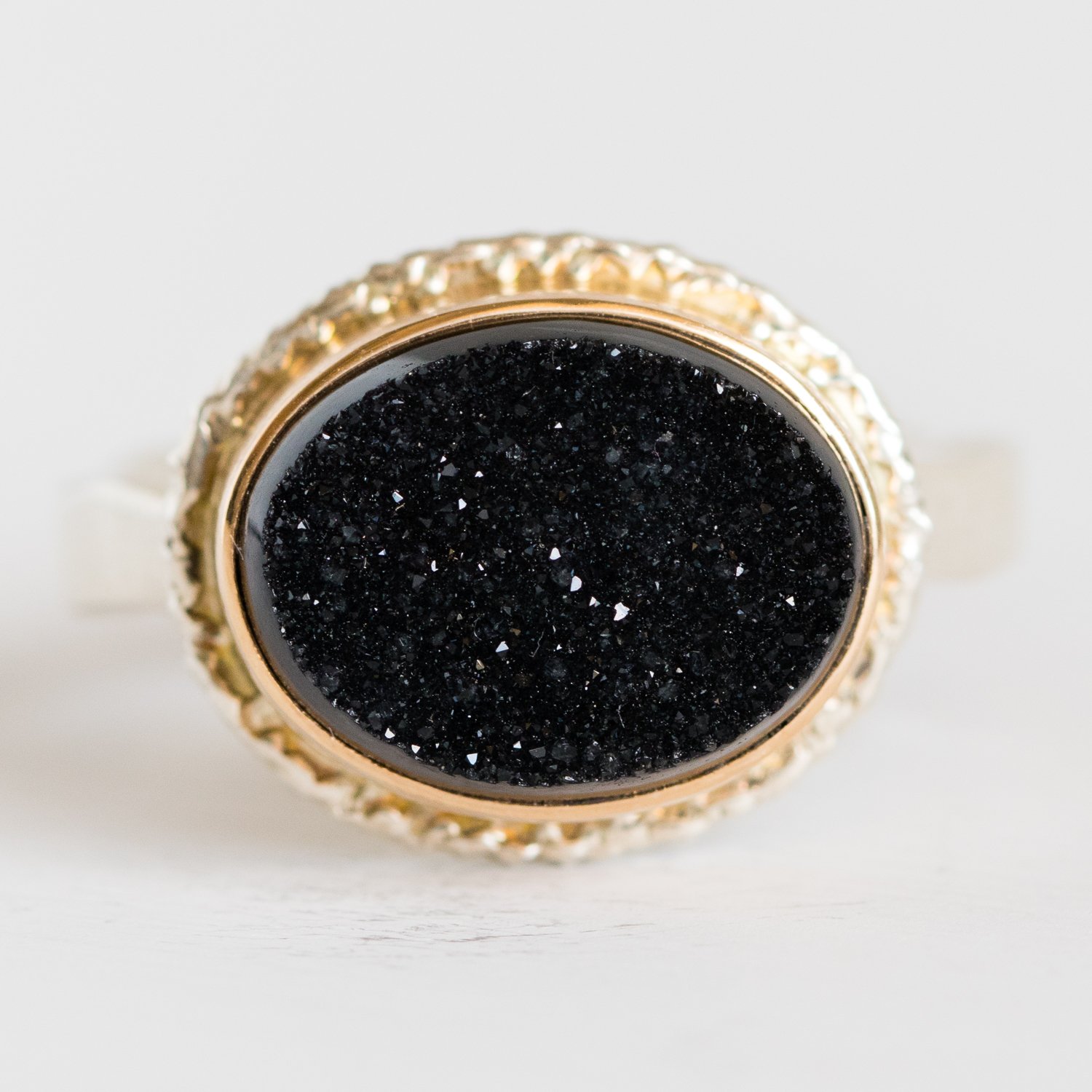 Jamie Joseph Trunk Show: Brazilian Black Drusy Ring sz. 6.5