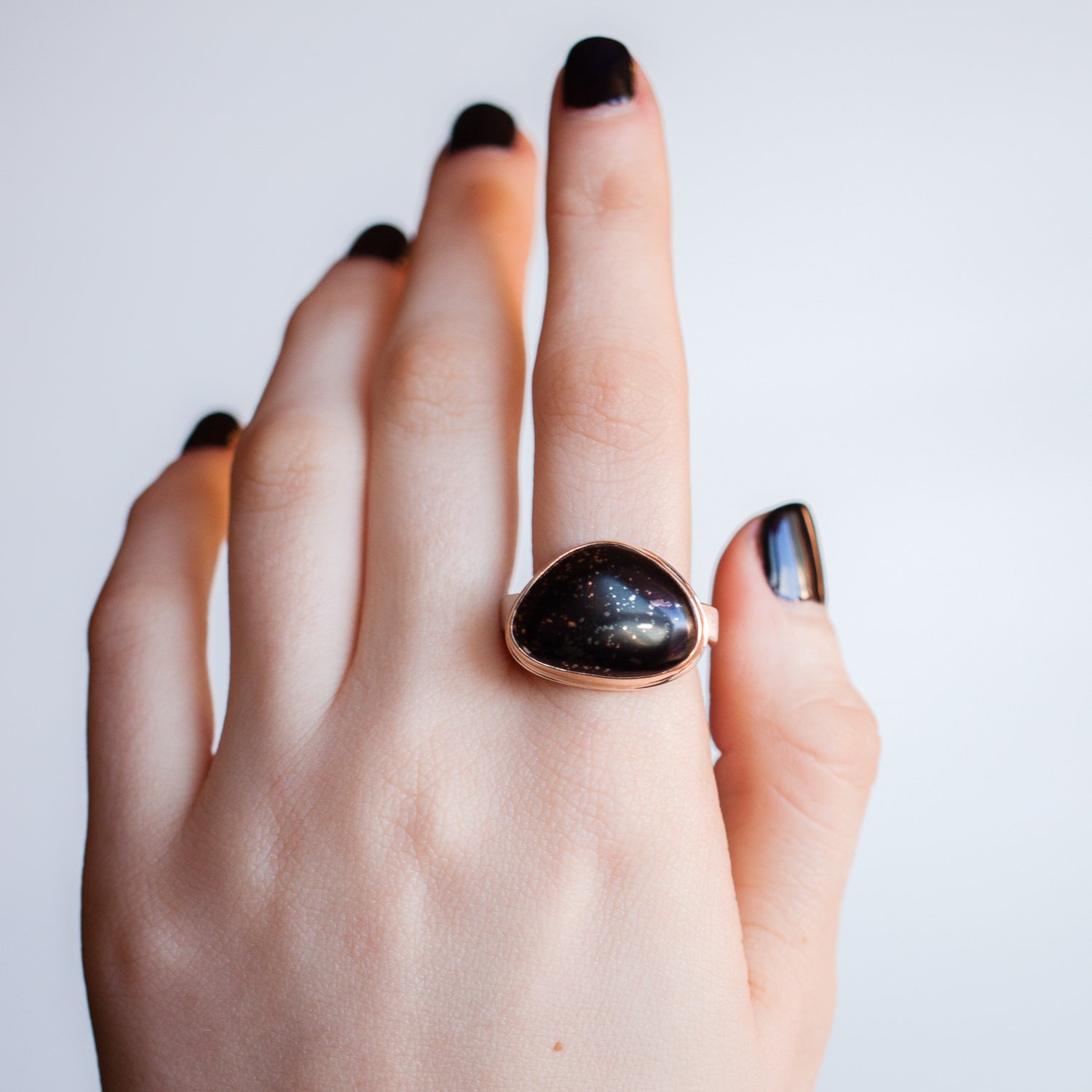 Jamie Joseph Trunk Show: Pyrite in Schist Ring sz 7.25
