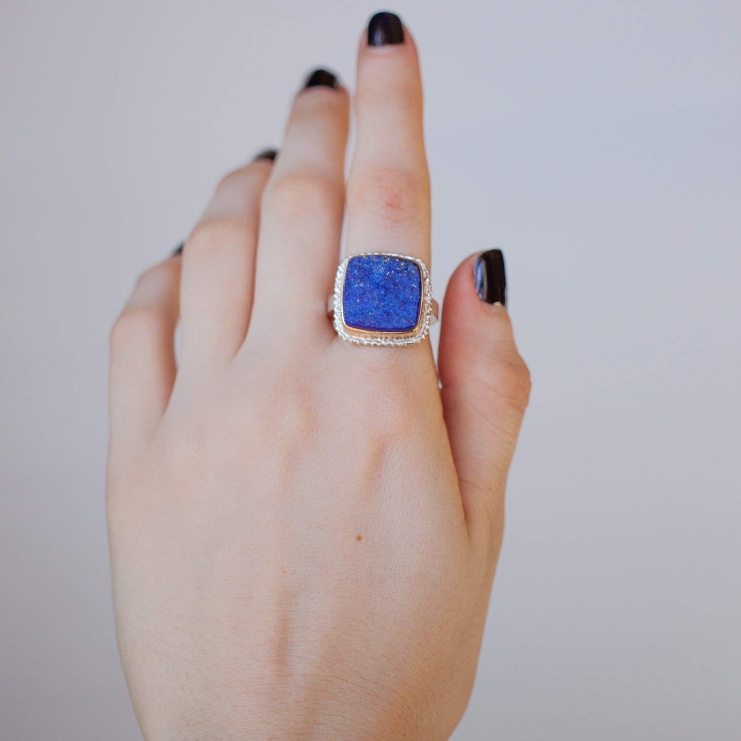 Jamie Joseph Trunk Show: Square Lapis with Diamond sz. 7