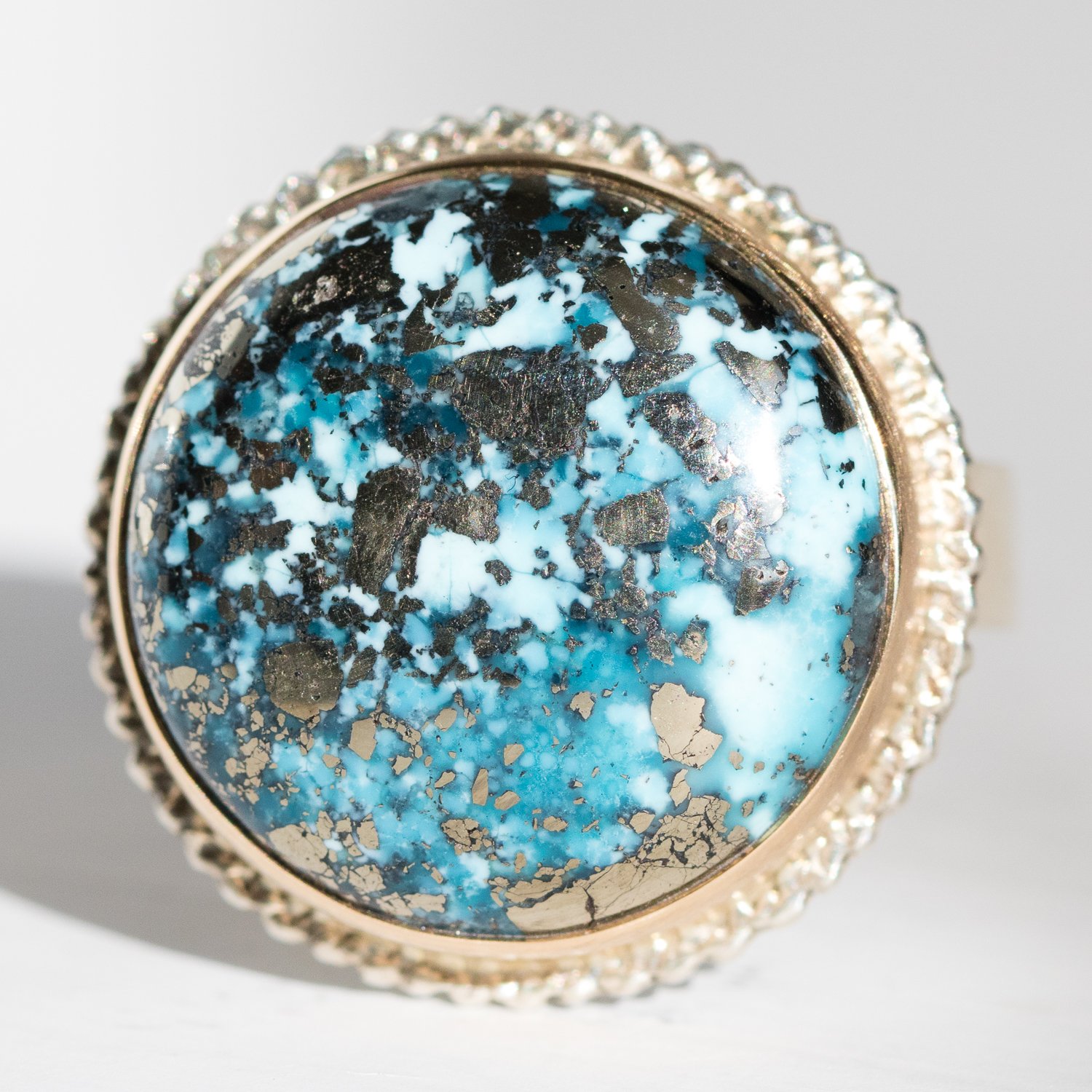 Jamie Joseph Trunk Show: Round Persian Turquoise Ring sz. 7.5