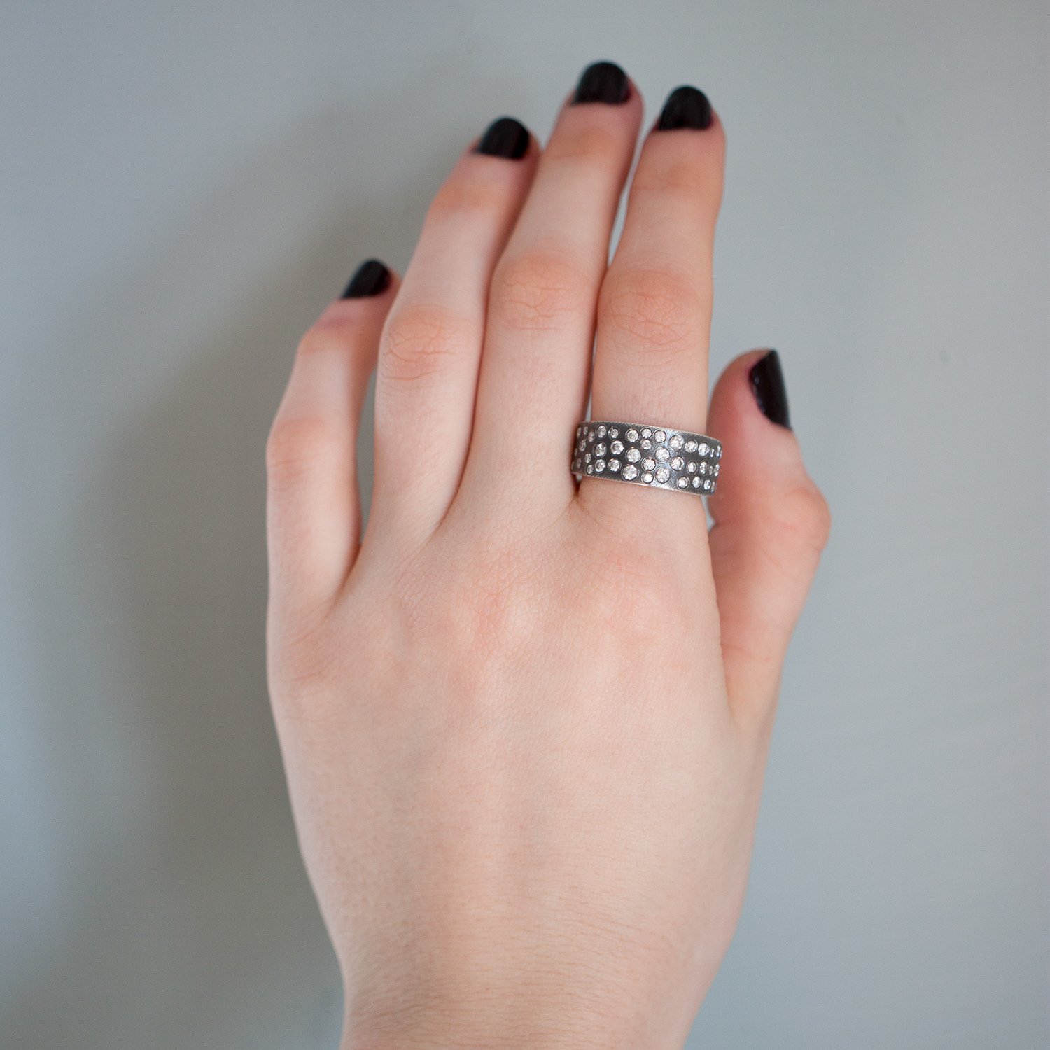 Rene Escobar: Ring, STELLA, Diamonds 1.0 TCW, Sterling SILVER.