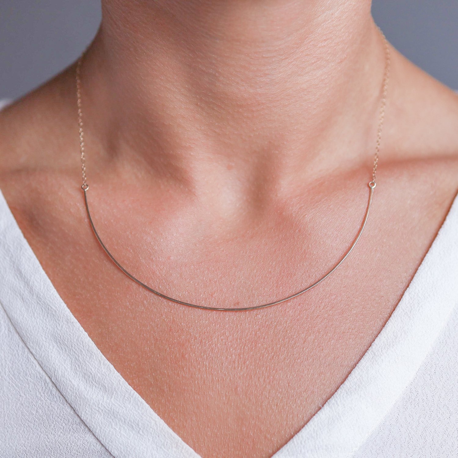 Melissa Joy Manning: 14K gold half collar 16-18"