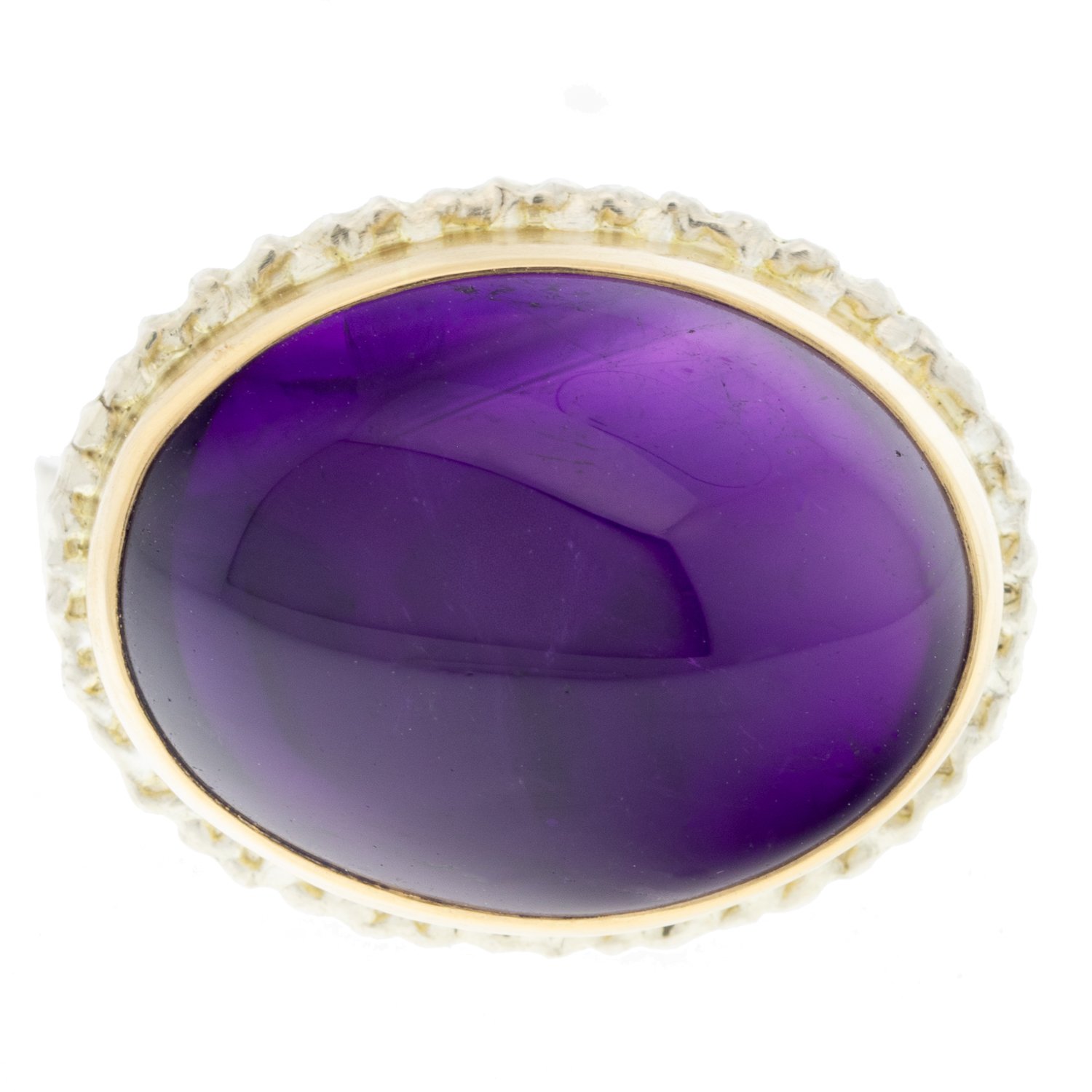 gold and silver ring with amethyst by jewelry designer Jamie Joseph