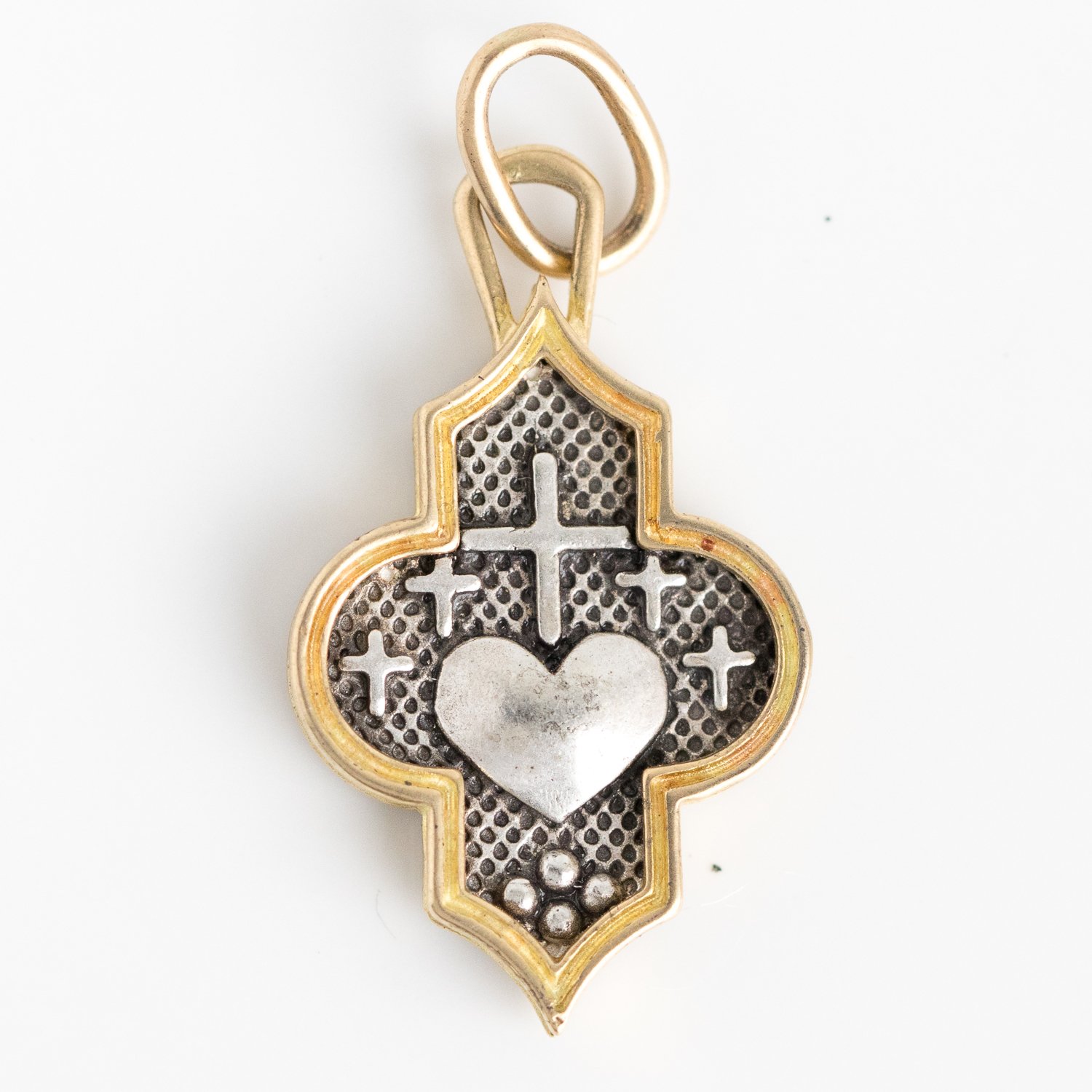 Erica Molinari Trunk Show: SS/18k cross heart charm "truth"