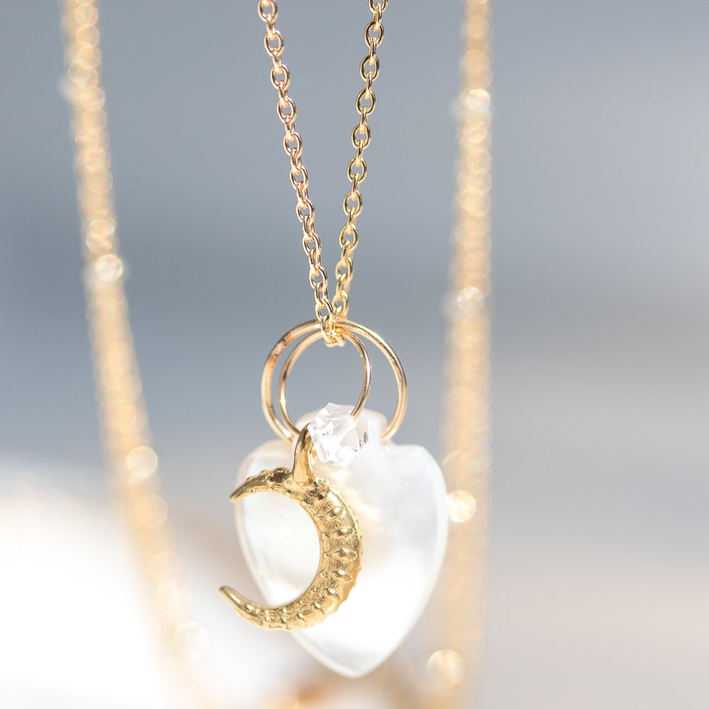Luna Mother of Pearl Necklace by Lulu Designs
