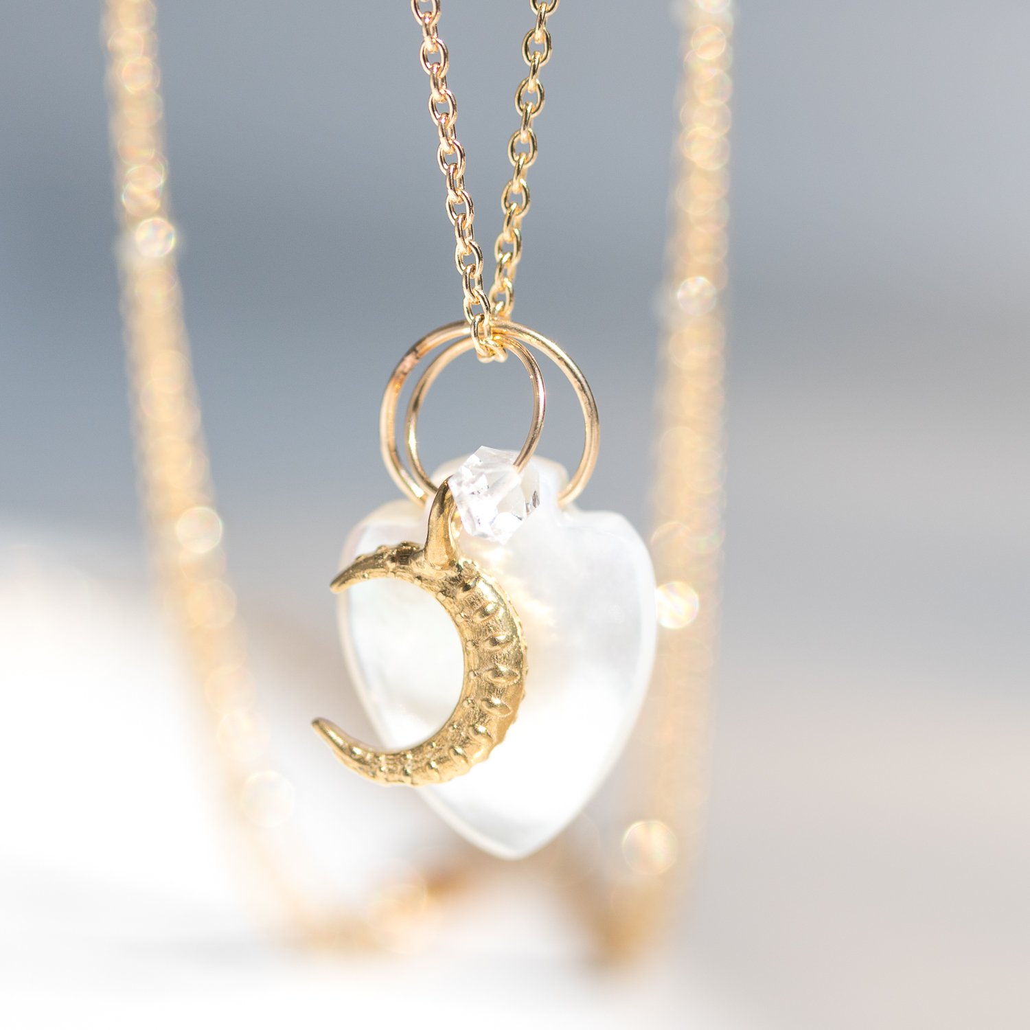 LUNA MOTHER OF PEARL NECKLACE by Lulu Designs
