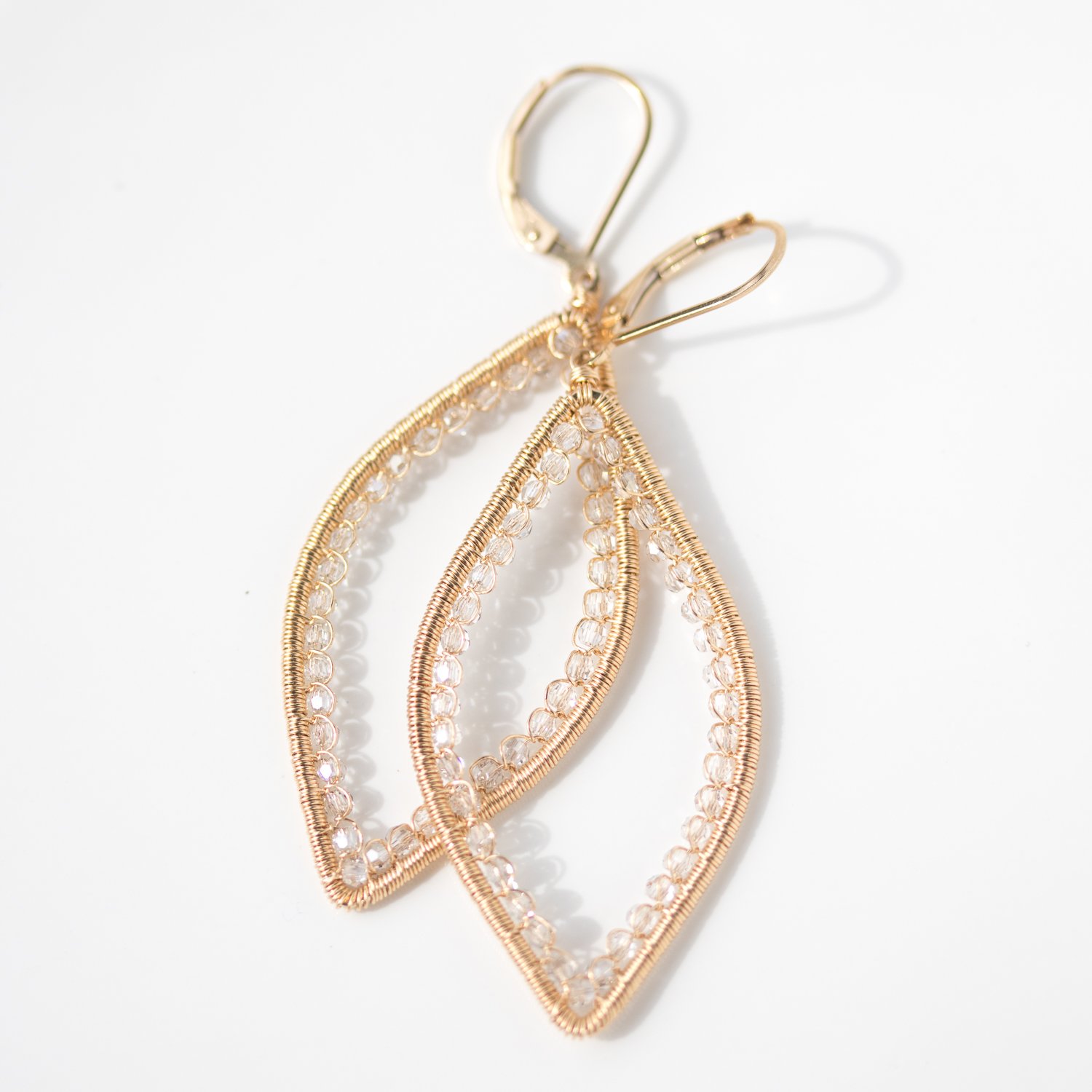 Marquis Clear Crystal Earrings by Dana Kellin