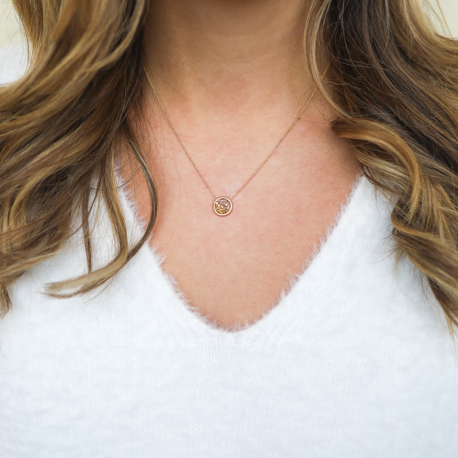 Dana Kellin: CSS/GF Ombre Tiny circle pendant