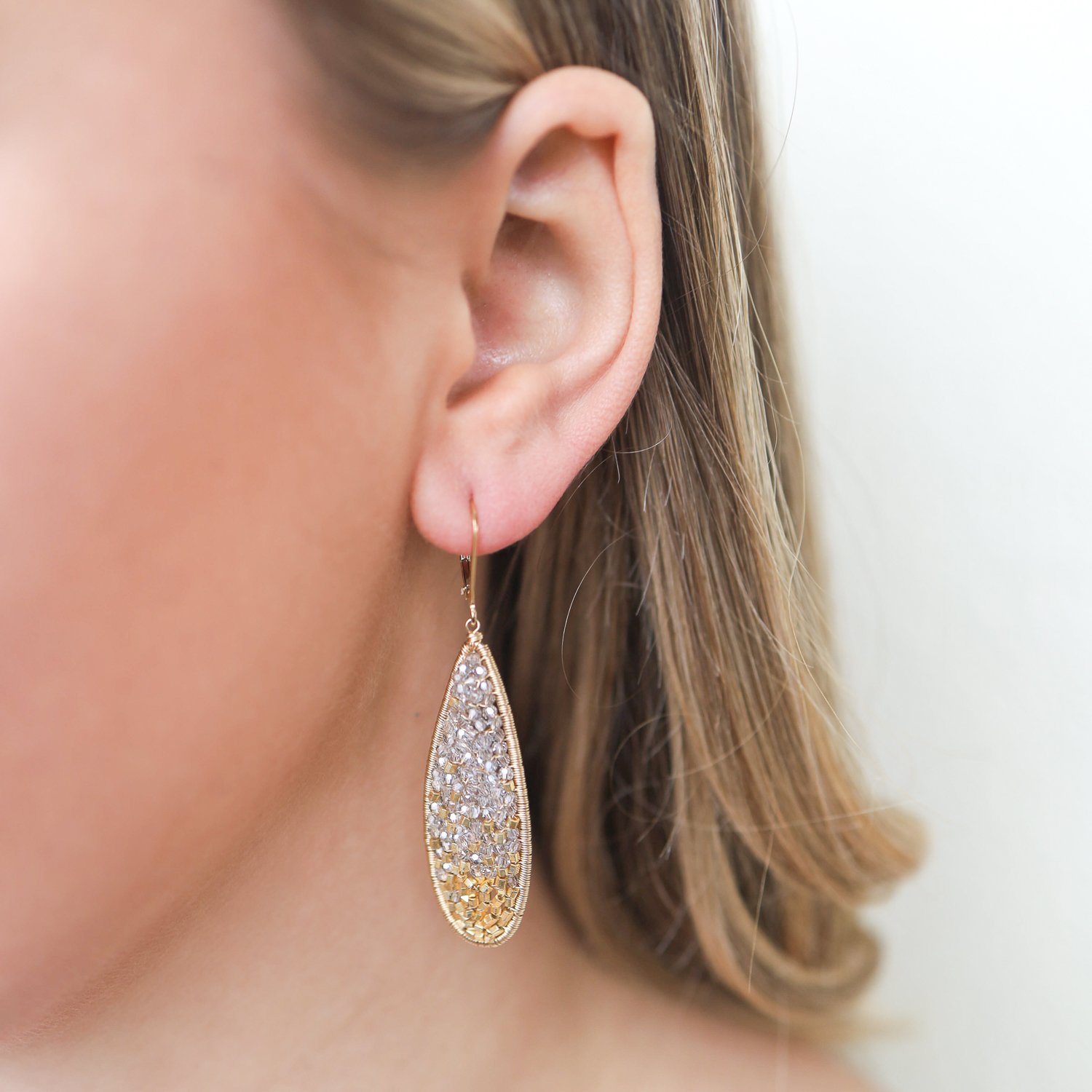 Dana Kellin: CSS/gf Ombre long teardrop earrings