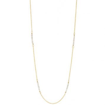 Dana Kellin: Necklace,Crystals and gold fill 35" station