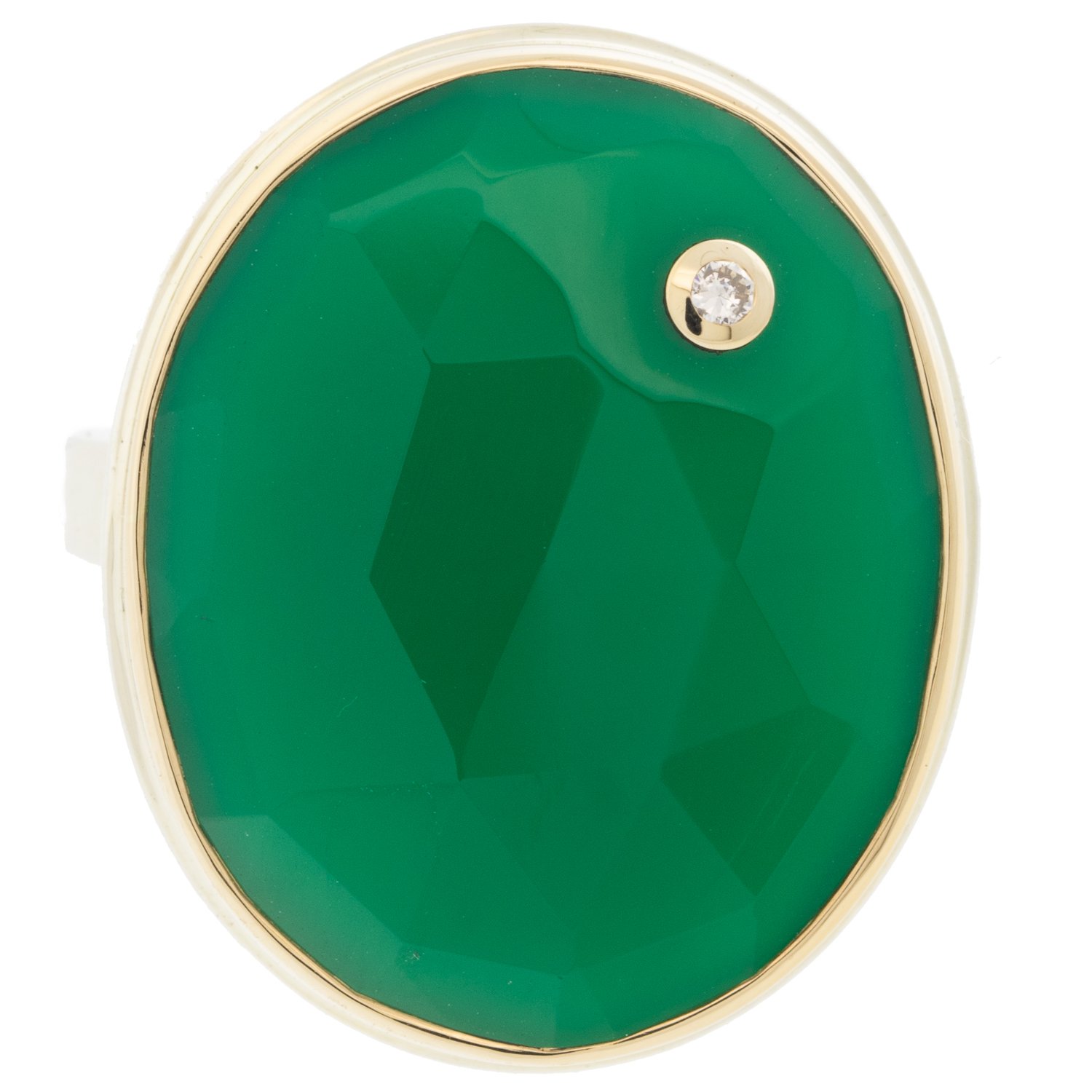 gold ring with green onyx by jewelry designer jamie joseph